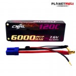 CNHL LIHV 6000mah 7.6v 2s 120c HV lipo battery with EC5 plug For RC Car Racing